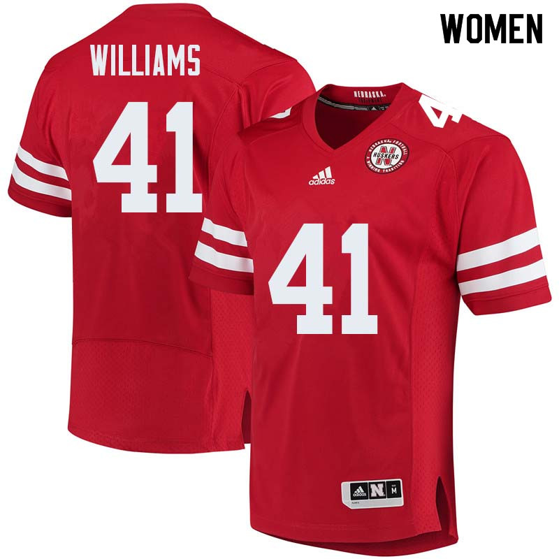 Women #41 Deontai Williams Nebraska Cornhuskers College Football Jerseys Sale-Red
